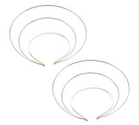 HONITANO Couronnes de Cheveux en Fer à Triple Couche, Accessoires de Déesse pour Femmes, Bandeaux Polyvalents Diy, pour Halloween et Mariages, Lot de 2 Pièces