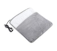 HONITANO Coussin chauffant électrique pour les pieds tapis chauffant chauffe pied foot warmer usb couverture de chauffage tapis isolant Coton peluche Grey