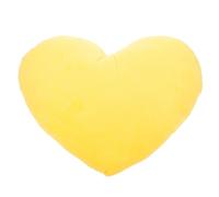 HONITANO Coussin Décoratif en Peluche de Cœur Jaune 40 Cm, Oreiller en Coton Doux pour Canapé, Lit et Voiture, Peluche pour Décoration Romantique et Présent Mariage