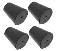 HONITANO Coussinets Anti-Vibrations pour Haut-parleurs 4 Pcs en Caoutchouc Noir, Tapis D'isolation Acoustique, Socles pour Pieds D'amplificateur, Protection Sol et Stabilité, Usage Audio et Mobilier