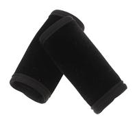 HONITANO Coussinets en Velours pour Béquilles Aisselles, Protection Anti-Froid et Confort, 1 Paire de Housses Rembourrées Noires Adaptées aux Béquilles D’Avant-Bras pour Mobilité Sécurisée