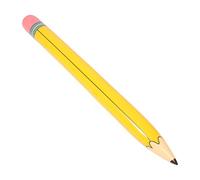 HONITANO Crayon Gonflable en PVC Jaune Extra Large 115 X 10 CM Ballon Crayon Décoratif pour Fête et Rentrée Scolaire Géant Amusant pour Décoration Salle de Classe