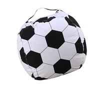 HONITANO de Rangement Jouets Polyester Motif Football Pouf Organisateur pour Garçon Fille Housse Lavable et Résistante Siège Confortable pour Chambre Garçon Fille