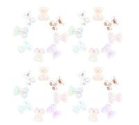 HONITANO Décorations pour Ongles Ours en Résine 80 Pièces Motifs Aléatoires Accessoires DIY Manucure 3d pour Femmes et Filles Usage Personnel et Professionnel Style Aléatoire