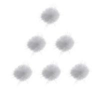HONITANO Décorations pour Ongles Pompons Pelucheux 6 Pièces Blanc Autocollants Manucure Accessoires DIY Usage Personnel Beauté