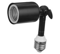 HONITANO Douille E27 en Céramique Noire pour Ampoule LED ou Incandescente, Accessoire Ventilateur Extension et Rotation à 350 Degrés pour Installation Plafond Encastré