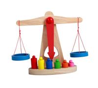 HONITANO Éducatif Balance Bois pour Garçon Fille Outil Apprentissage Précoce pour Développer Cognition et Calcul Jeu Équilibre pour École et Maison