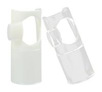 HONITANO Embouchure de Flûte pour Débutants Lot de 2 Pièces Transparent et Beige Taille Moyenne Compatible Flûte en E/F Accessoire D’Aide à la Respiration pour Instrument à Vent