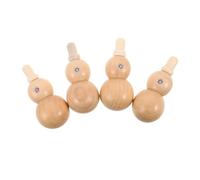 HONITANO Ensemble de 4 kazoos traditionnels en bois, sifflets en bois faits main, instrument à vent idéal pour les débutants et la création musicale.