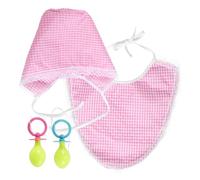 HONITANO Ensemble Déguisement Adulte Cosplay Comprenant Bavoir Rouge, Chapeau Fantaisie et Tétine Géante Bleue, Accessoire Original pour Fêtes, Soirées à Thème et Événements Costumés