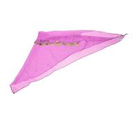 HONITANO Ethnic Belly Dancer Coin Headpiece Scarf For Women Vintage Finish Tribal Dance Accessory Multiway Wear Festival Bandana Hair And Neck Scarf In Light