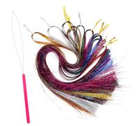 HONITANO Extensions Cheveux Colorés Set avec Crochet Mèches pour Coiffure Cosplay Fête et Usage Quotidien