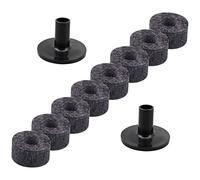 HONITANO Feutres Cymbales et Manchons Tambour Ensemble Feutres de Rechange pour Batterie Tapis Feutrage Noir Durable pour Percussion Accessoires Pratiques pour Batteurs et Débutants