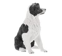 HONITANO Figurine de Chien de Simulation Border Collie pour Garçon et Filles, Modèle Réaliste en Résine Stable, Petite Statuette Décorative, Jouet Éducatif pour Chambre et Bureau,