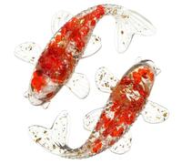 HONITANO Figurines de Poisson en 2Pcs Décoration Résine Époxy Ornements pour Bureau Décoration d'Intérieur pour Aquarium