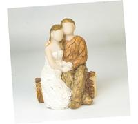 HONITANO Figurines en Résine pour Gâteau de Mariage et Saint-Valentin Décorations D’Amour Micro-Paysage Accessoires Décoratifs pour Gâteau Ornements Couple Assis Romantique