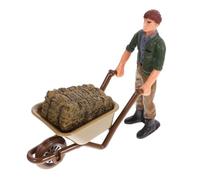HONITANO Figurines Ferme Conducteur Jeu Scène Ferme Bricolage Décor Garçon Fille Modèle Agriculteur Plastique