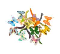 HONITANO Figurines Insectes Réalistes Plastique Modèles Simulés Chenille et Lépidoptère pour Jeu Éducatif et Découverte Garçon Fille