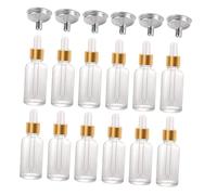HONITANO Flacons Compte-gouttes en Verre avec 6 Entonnoirs Réutilisables Lot de 24 30ml en Acier Inoxydable pour Huiles Essentielles et Soins du Corps DIY