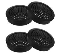 HONITANO Grille de Haut-Parleur de Voiture Noire, Cache-Haut-Parleur pour Caisson de Basses et Haut-Parleur Audio, Maille de Protection en Plastique, Lot de 4 pour Installation Facile en