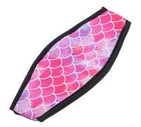 HONITANO Housses de Sangle de Masque de Plongée en Néoprène Réutilisables Protège-Élastiques Décoratifs Rose Motif Écailles Protection Capillaire pour Masques de Natation Lavables en