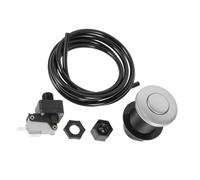 HONITANO Interrupteur Pneumatique pour Broyeur à Déchets Bouton Inoxydable Blanc Tuyau de Remplacement pour Accessoires Salle de Bain et Élimination des Déchets - Kit Air Bain Adaptable