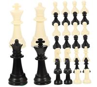 HONITANO Jeu D'échecs en Plastique PP 65mm pour Échiquier, Pièces De Remplacement, Accessoires pour Joueurs Et Amateurs, Usage Ludique Et Compétitif, Lot Complet sans Plateau