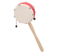 HONITANO Jouet Tambour Musical en Bois et Peau de Mouton pour Tout-petit à Main, Expérience Sensorielle Facile à Ranger, pour Parent-garçon et Filles et Éveil des Garçon et Filles