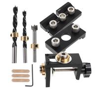 HONITANO Kit de Perçage pour Bois avec Localisateur de Réglable Guide Poinçon Léger pour Menuiserie Assemblage de Meubles et Réparation Outil Compact et Précis