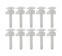 HONITANO Kit Fixation Siège de Toilette 12 Pièces en Plastique Blanc avec Rondelles 2,8 Cm, Visserie de Remplacement Compatible Multi-modèles pour Installation et Entretien Wc