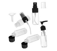 HONITANO Kit Flacons Cosmétiques de Voyage Rechargeable en Plastique Pet, Bouteilles Vides Multifonctions pour Lotion et Spray, Usage Voyage, Bureau et Sport, 5 Pièces Noir