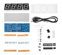 HONITANO Kit Horloge Numérique à Puce Scm DIY Affichage LED Bleu Boîtier Plastique Compact Kit Électronique D’Assemblage Simple pour Apprentissage et Bricolage Outil Éducatif