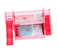 HONITANO Lit Double pour Poupées Accessoire de Meuble de Maison de Poupée Décoration de Chambre à Coucher pour Jeu de Rôle Création de Microlandscapes