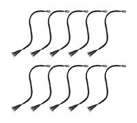 HONITANO Lot De 10 Dreadlocks Synthétiques Pour Cheveux De Avec De Cheval Frange Tressée Sur Le Côté Et Effet Boxe Perruque Tressée Synthétique Noire