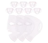 HONITANO Lot de 10 Masques Faciaux en Silicone Rose Clair Réutilisables, Extensibles et Antidérapants Crochets D’oreille, Adaptés pour Soins Hydratants et Maintien du Sérum, pour