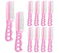 HONITANO Lot de 10 peignes pour perruques : brosse portable à dents en acier pour perruques - peigne professionnel pour cheveux synthétiques, extensions de cheveux, coiffure et entretien.