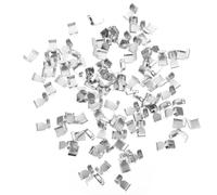 HONITANO Lot de 100 Verrous à Lacets sans Nœud en Acier Inoxydable 06 MM Argenté Clips Métalliques Pratiques pour Chaussures Accessoires pour Lacets Adaptés aux Seniors et Usage