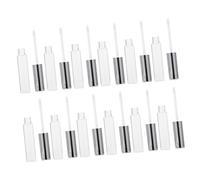 HONITANO Lot de 12 Tubes Vides de Gloss à Lèvres Argentés 10 Ml Ronds Conteneurs Cosmétiques Légers pour Rangement et Voyage