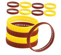 HONITANO Lot De 16 Bracelets En Silicone Sanskrit Bracelets De Fête Pour Hommes En Gel De Silice