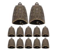 HONITANO Lot de 16 Breloques Cloche Antiques pour Loisirs Créatifs, Figurines Cloche Rétro Vintage, Pendentifs Feng Shui Chinois pour La Fabrication de Sonnettes, Carillons, Porte-clés, Colliers Et