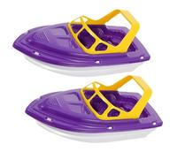HONITANO Lot de 2 Bateaux Jouets de Bain en Plastique pour Garçon et Filles 1-3 Ans, Couleur Vive, Surface Lisse, Jouets de Piscine pour Tout-Petits, pour Plage et Baignade