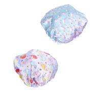 HONITANO Lot De 2 Bonnets De Imprimés Pour Enfants Bonnets De Bain En Soie Bonnets De Bain Réutilisables Bonnets De Bain En Satin
