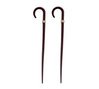 HONITANO Lot de 2 Cannes Miniatures Vintage en Matériaux Robustes, Décorations pour Maison de Poupée, Accessoires de Marche Rétro pour Jeux D’Imitation et Scènes Miniatures, Style