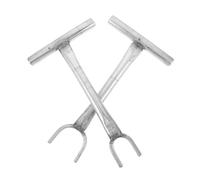 HONITANO Lot de 2 Clés à Vanne en Fer 27 Cm Têtes 3 Cm et 5 Cm pour Plomberie et Gaz, Outils D'arrêt D'eau Manuels pour Robinet D'arrêt et Tuyauterie, pour Travaux D'urgence et Accès