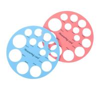 HONITANO Lot de 2 Outils de Mesure des Mamelons en Silicone, Règles Circulaires Rose et Bleu Clair, Dimensionnement Précis des Téterelles pour Tire-lait, Accessoires Bébé pour Alimentation