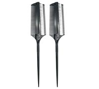 HONITANO Lot de 2 Pinceaux à Coloration Capillaire Double Face en Plastique, Brosse à Mèches pour Teinture, Peigne à Teindre les Cheveux, Outil Professionnel et Domestique pour Application