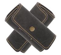 HONITANO Lot de 2 Porte-médiators Noirs en Cuir PU Mat Vintage, Compact et Léger, Organisateur Pratique pour Médiators de Guitare Électrique et Ukulélé, Accessoire de Rangement Solide