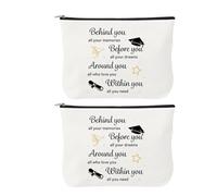 HONITANO Lot de 2 Trousses de Maquillage avec Citations inspirantes, idéales pour Les Adolescentes, parfaites pour l'école ou Le Sac à Main. Dimensions : 22,6 cm x 15 cm x 5,6 cm.