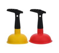 HONITANO Lot de 2 ventouses pour évier : mini ventouse à manche court - outil puissant pour déboucher les canalisations d’évier de cuisine, de douche, de salle de bain et de