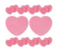 HONITANO Lot de 20 Éponges Nettoyantes Exfoliantes Visage en Cellulose de Pâte de Bois et Coton, Forme Cœur Rose 63x63x8 Mm, pour Soins du Visage et Démaquillage Quotidien